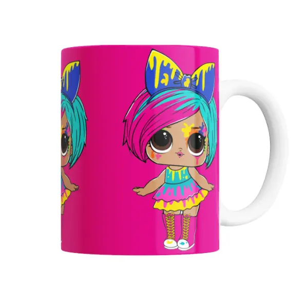 Taza de Cerámica LOL Surprise Muñeca Pintura Salpicada