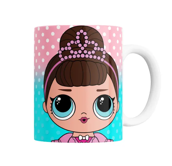 Taza de Cerámica LOL Surprise Muñeca Princesa con Tiara