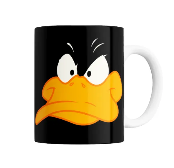Taza de Cerámica Looney Tunes Pato Lucas Cara Enojada