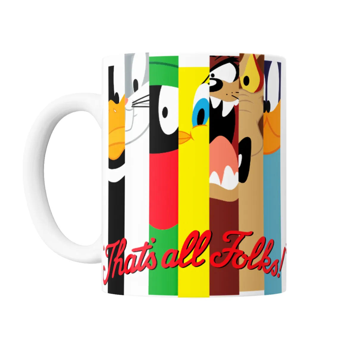 Taza de Cerámica Looney Tunes Bugs Bunny Marvin Piolín Taz Lola Pato Daffy - vista 2