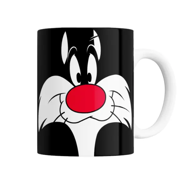 Taza de Cerámica Looney Tunes Gato Silvestre Cara