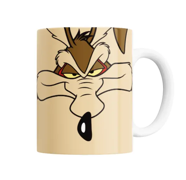 Taza de Cerámica Looney Tunes Coyote Mirada Furiosa