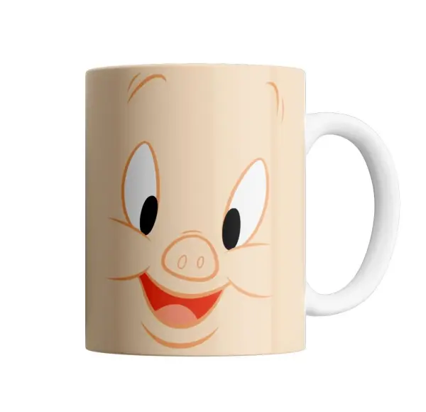 Taza de Cerámica Looney Tunes Porky Cara