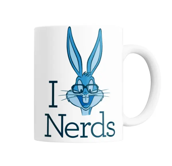 Taza de Cerámica Looney Tunes Bugs Bunny I Nerds
