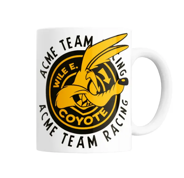 Taza de Cerámica Looney Tunes Wile E. Coyote Acme Team Racing