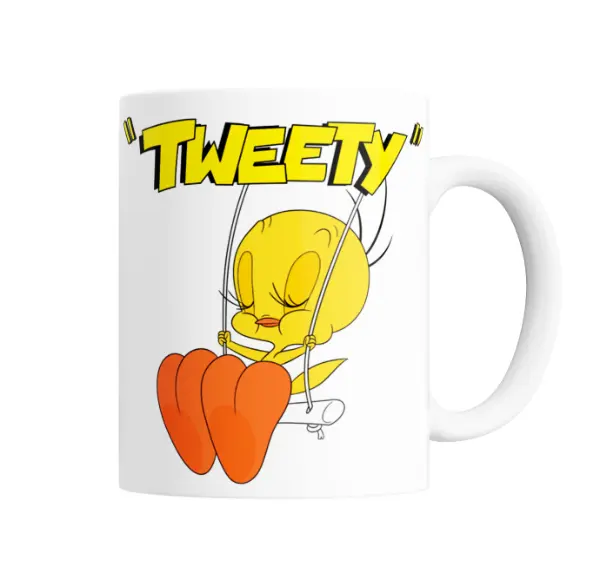 Taza de Cerámica Looney Tunes Tweety en Columpio