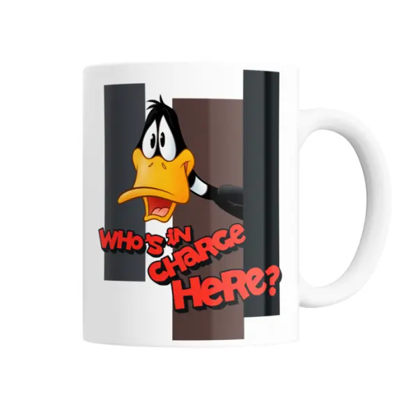 Taza de Cerámica Looney Tunes Pato Lucas Who's in Charge Here