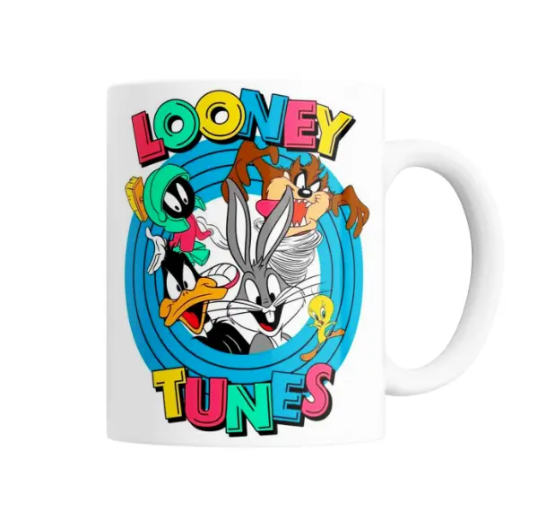 Taza de Cerámica Looney Tunes Bugs Bunny Taz Demonio de Tasmania Marvin y Piolín