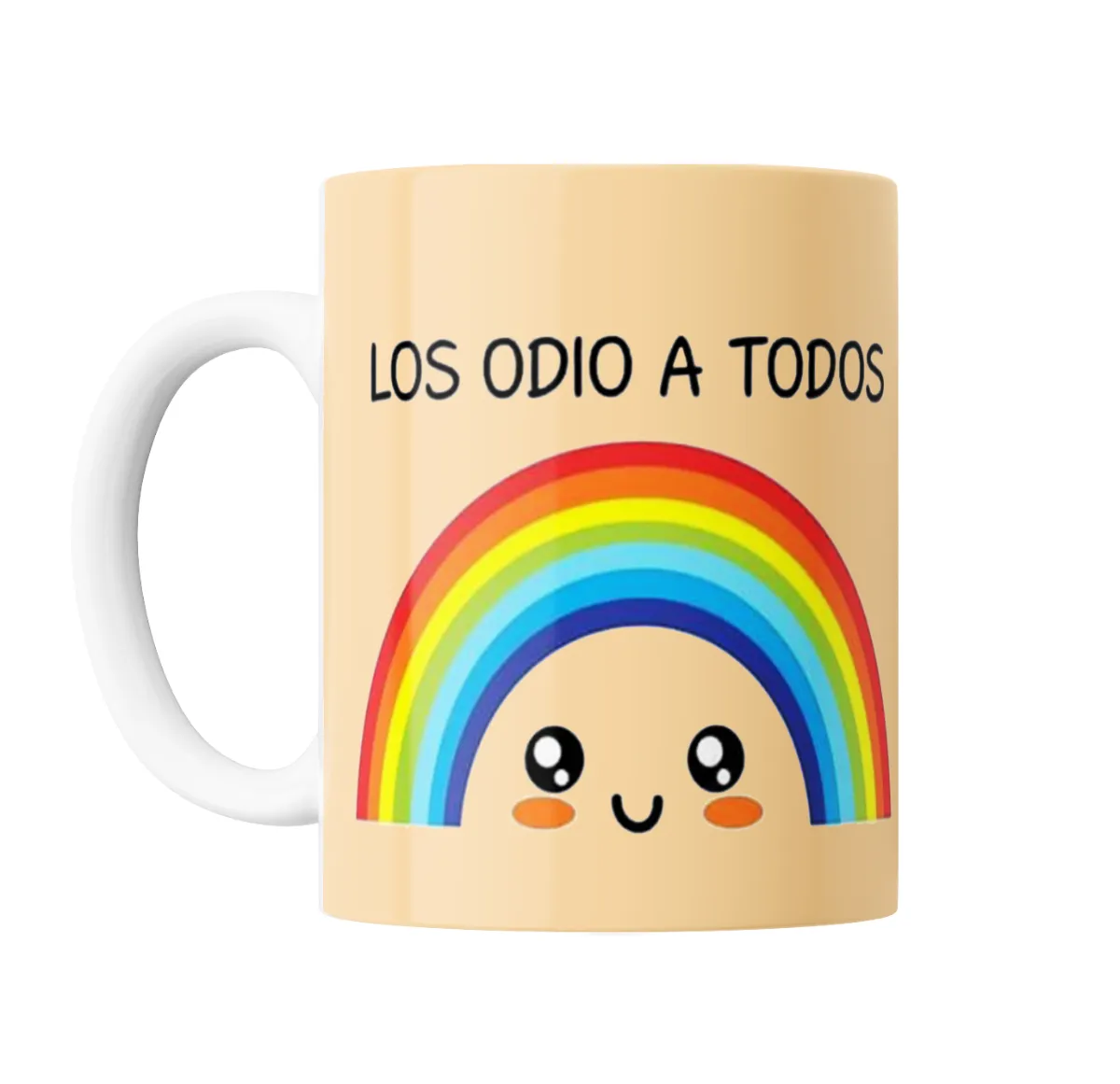 Taza de Cerámica Los Odio a Todos Arco Iris - vista 2
