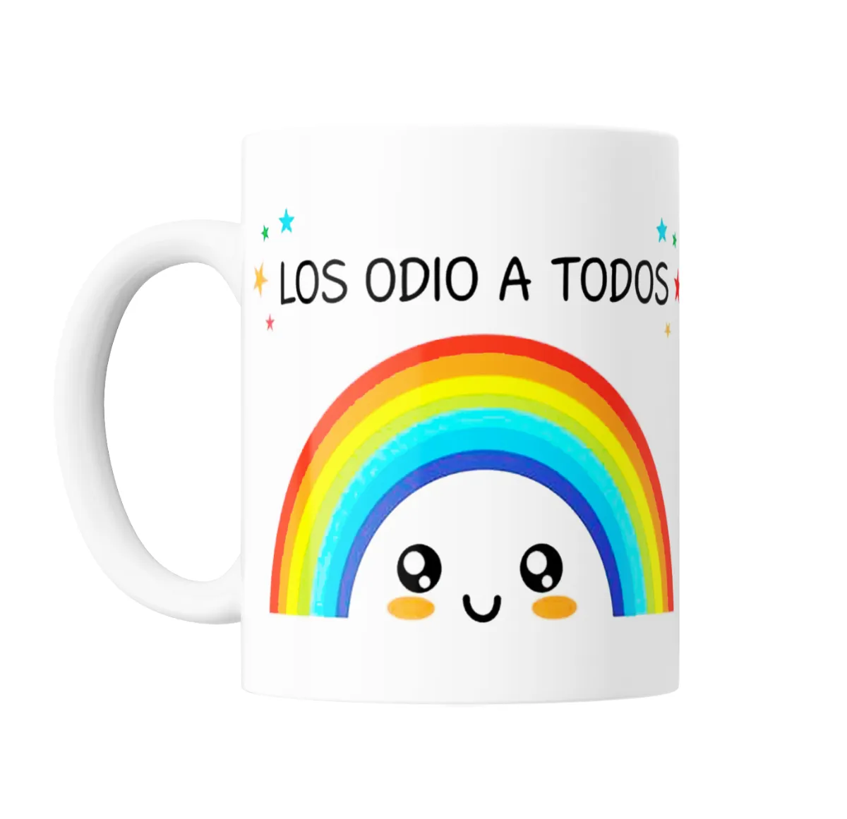 Taza de Cerámica Los Odio a Todos Arcoíris Kawaii - vista 2