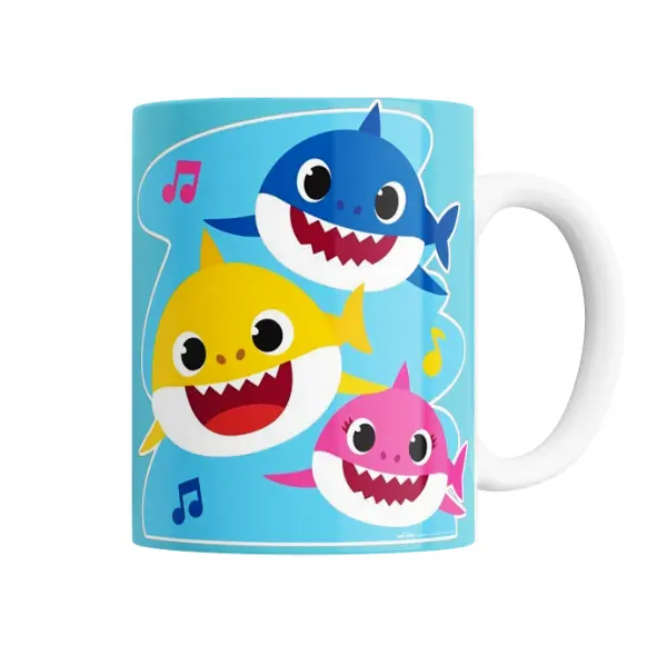 Taza de Cerámica Baby Shark Familia Música