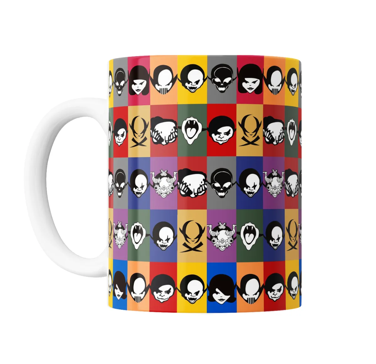 Taza de Cerámica Los Piojos Patrón Pop Art - vista 2