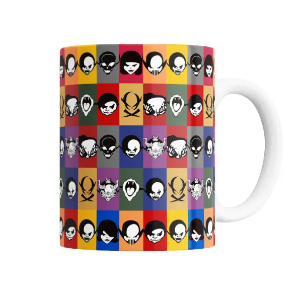 Taza de Cerámica Los Piojos Patrón Pop Art