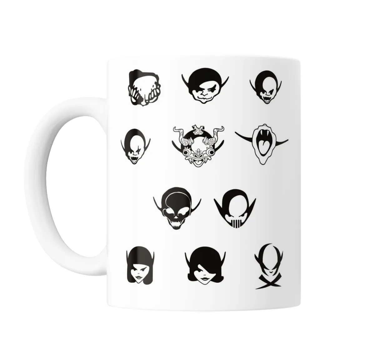 Taza de Cerámica Los Piojos Calaveras con Cuernos - vista 2