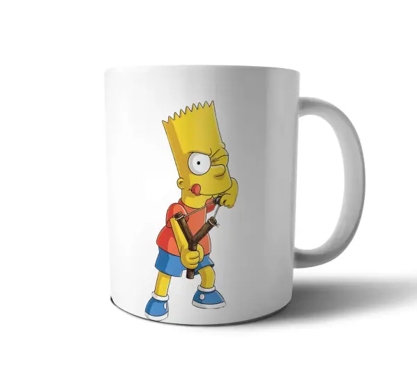 Taza de Cerámica Los Simpson Bart con Gomera