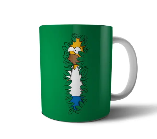 Taza de Cerámica Los Simpson Homero Arbusto