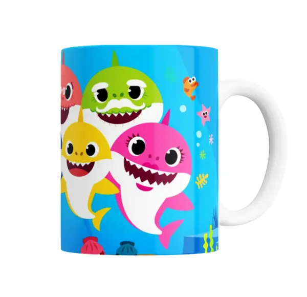 Taza de Cerámica Baby Shark Familia Completa