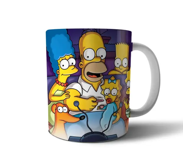 Taza de Cerámica Los Simpson Familia en el Sillón