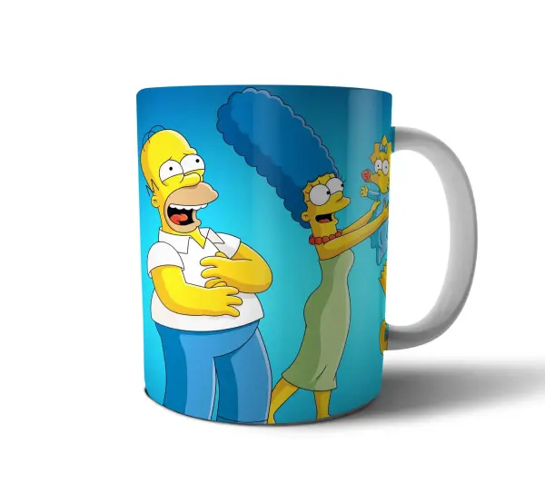 Taza de Cerámica Los Simpson Homero Marge y Maggie