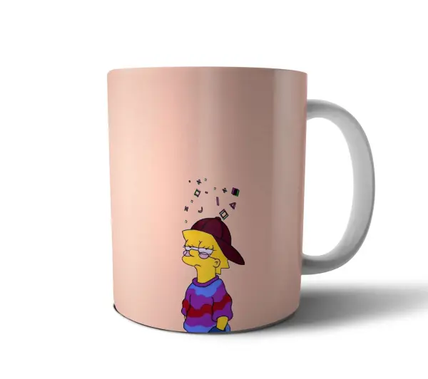 Taza de Cerámica Los Simpson Lisa Gorra Aesthetic