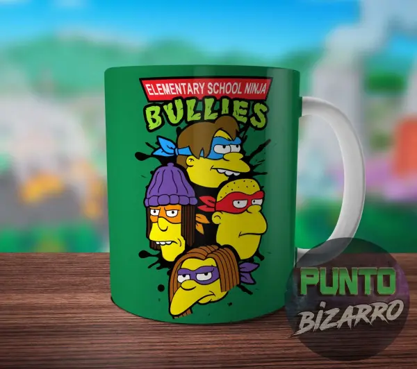 Taza de Cerámica Los Simpson Elementary School Ninja Bullies