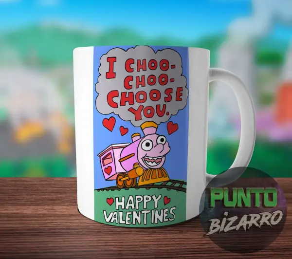 Taza de Cerámica Los Simpson Choo Choo Choose You San Valentín