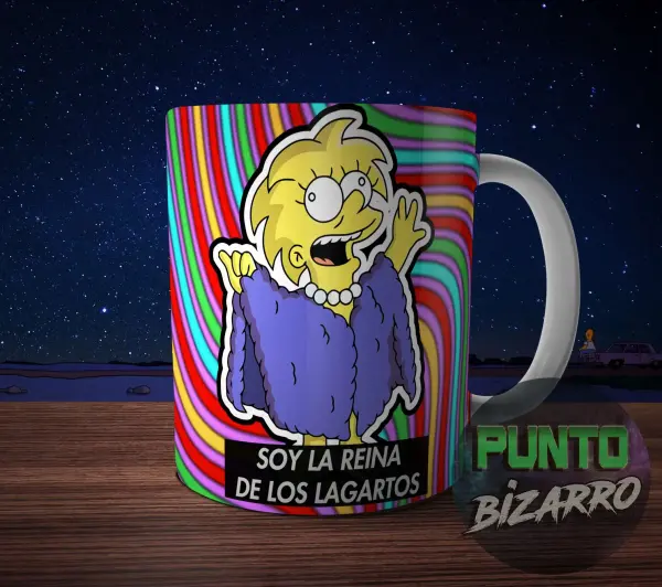 Taza de Cerámica Los Simpson Lisa Reina de los Lagartos