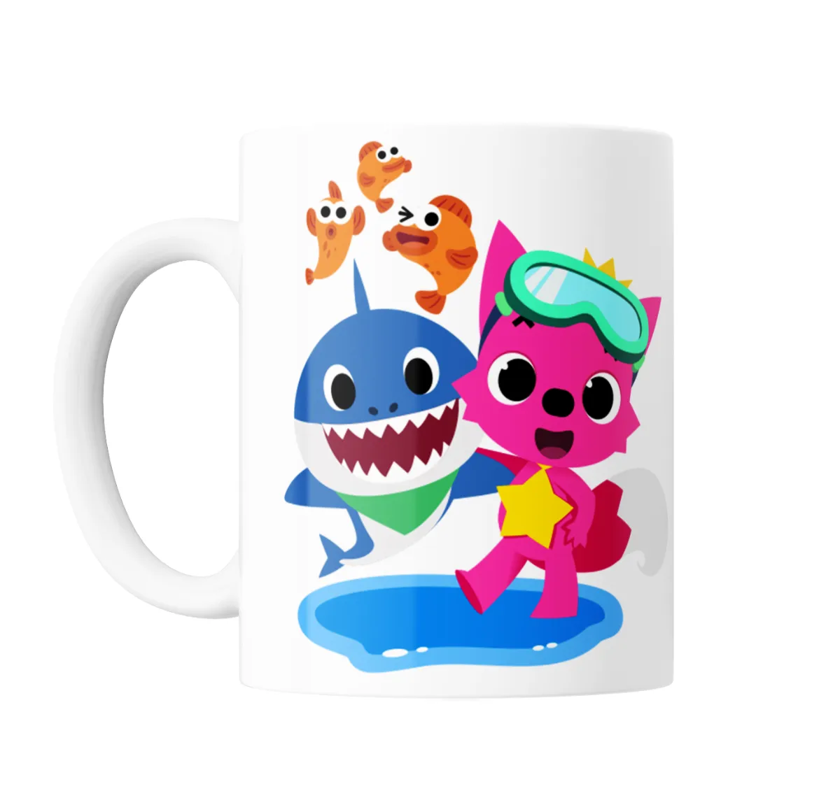 Taza de Cerámica Baby Shark Pinkfong y Baby Shark con Peces - vista 2