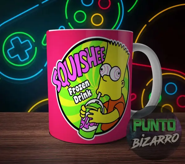 Taza de Cerámica Los Simpson Bart Squishee Frozen Drink