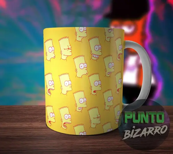 Taza de Cerámica Los Simpson Bart Simpson Expresiones