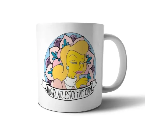 Taza de Cerámica Los Simpson Ahora no estoy muy ebria