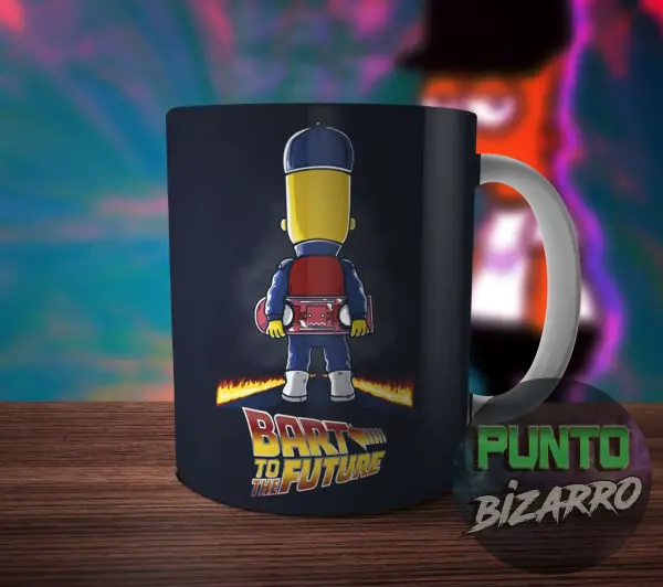 Taza de Cerámica Los Simpson Bart Volver al Futuro