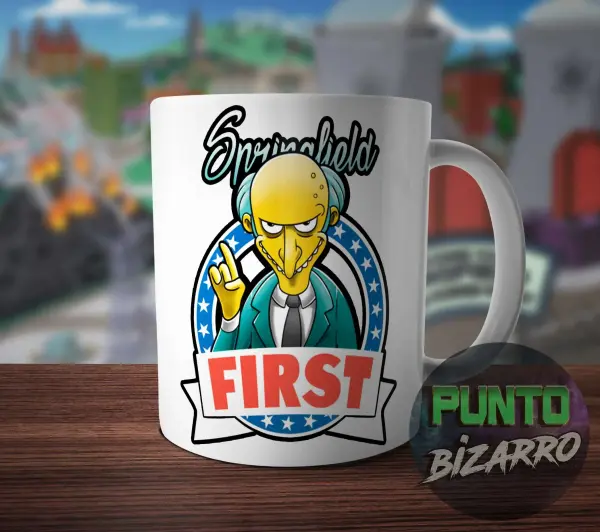 Taza de Cerámica Los Simpson Mr. Burns First Springfield