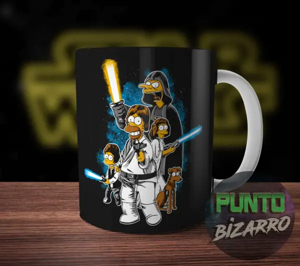 Taza de Cerámica Los Simpson Star Wars Homer Luke