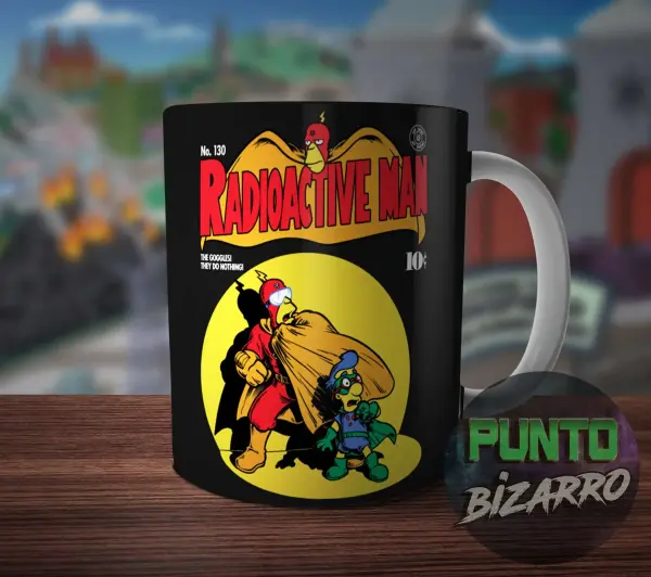 Taza de Cerámica Los Simpson Hombre Radioactivo Portada Comic