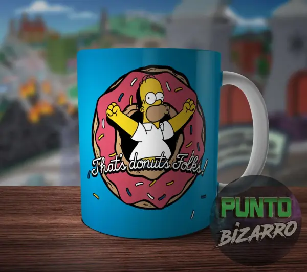 Taza de Cerámica Los Simpson Homero That's Donuts Folks
