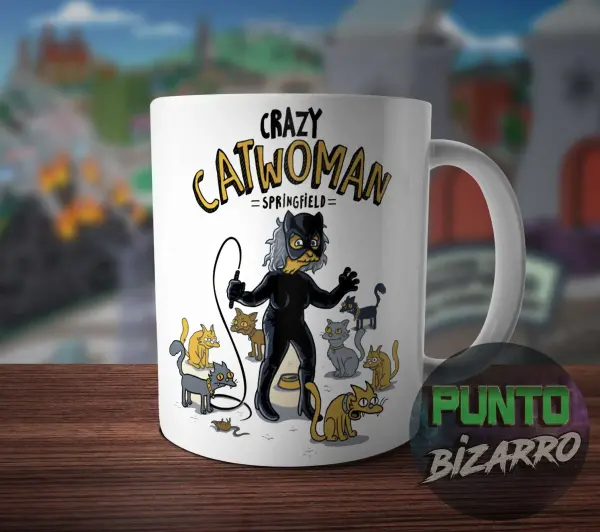 Taza de Cerámica Los Simpson Crazy Catwoman Springfield