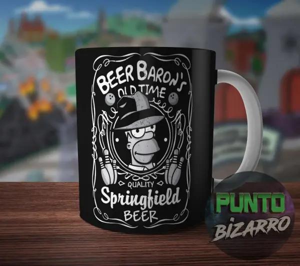 Taza de Cerámica Los Simpson Homero Beer Baron's Old Time