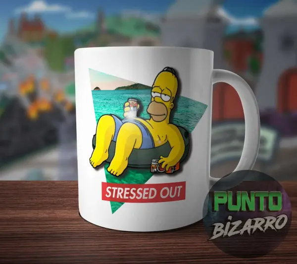 Taza de Cerámica Los Simpson Homero Stressed Out