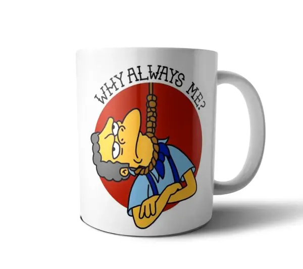 Taza de Cerámica Los Simpson Moe Why Always Me