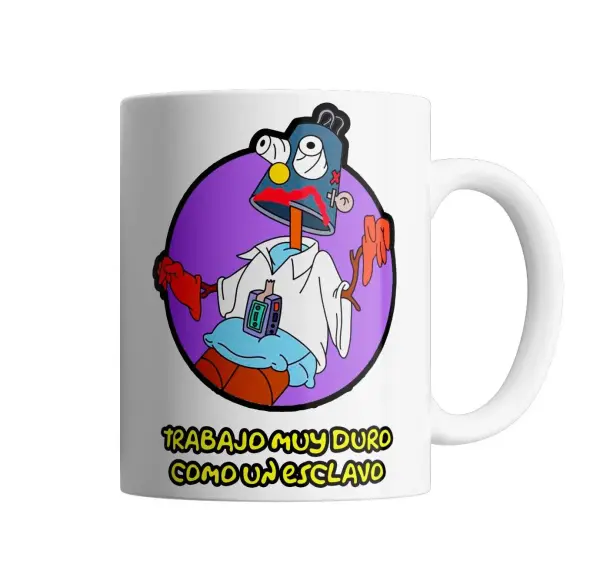 Taza de Cerámica Los Simpson Trabajo Muy Duro Como Un Esclavo