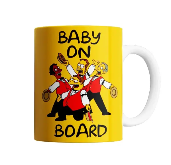 Taza de Cerámica Los Simpson Borbotones Baby on Board