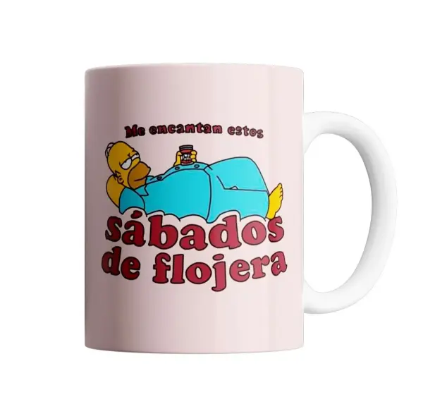 Taza de Cerámica Los Simpson Homero Sábados de Flojera