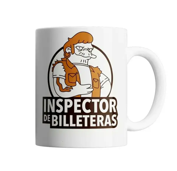 Taza de Cerámica Los Simpson Inspector de Billeteras
