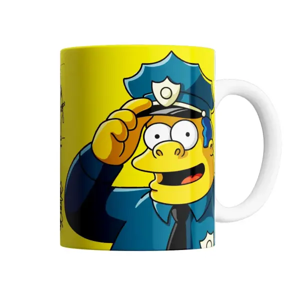 Taza de Cerámica Los Simpson Chief Wiggum Saludo