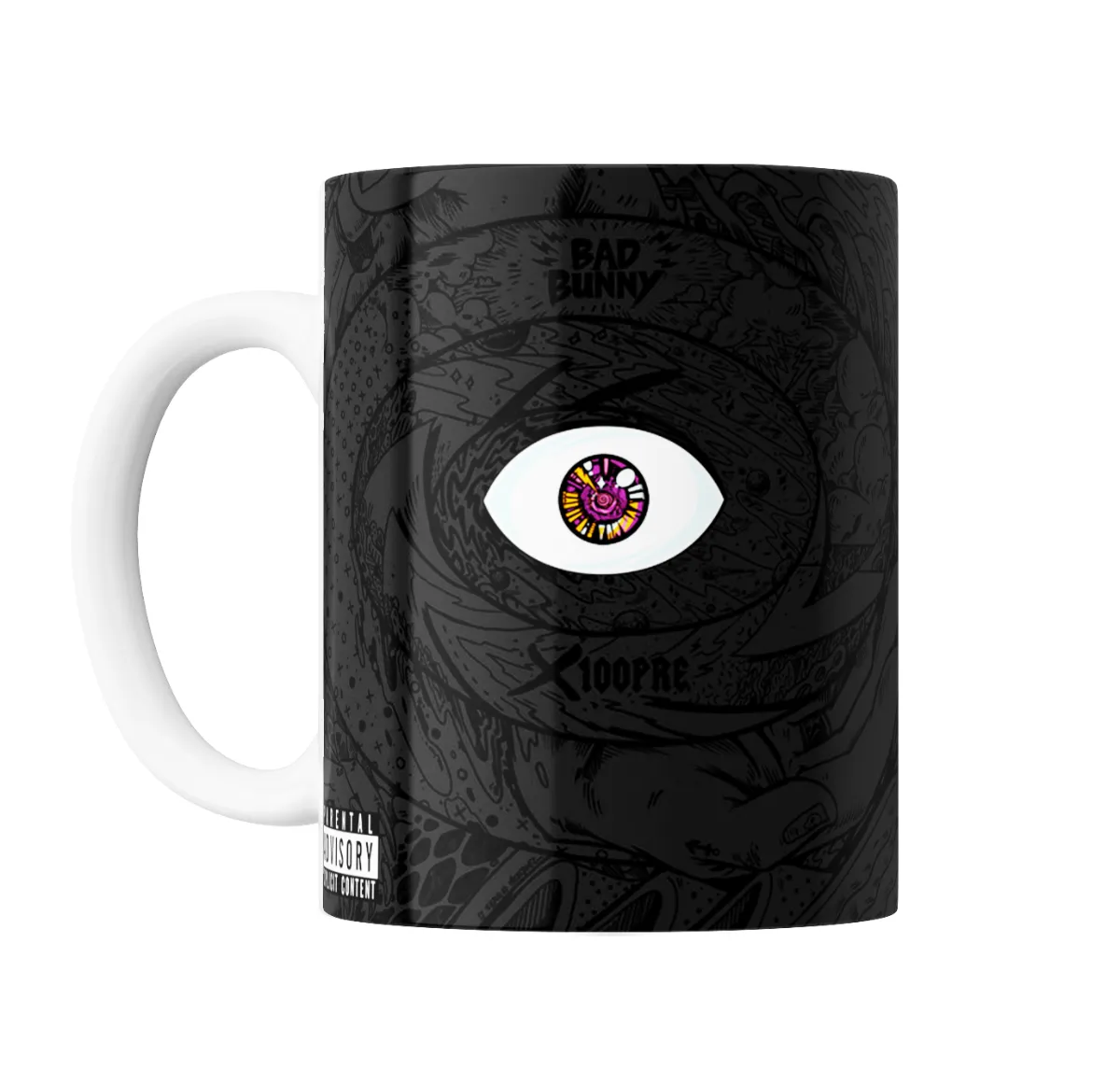 Taza de Cerámica Bad Bunny Ojo Psicodélico - vista 2