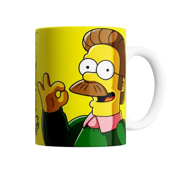 Taza de Cerámica Los Simpson Ned Flanders Ok