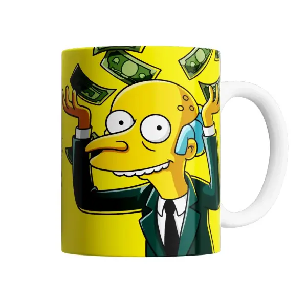 Taza de Cerámica Los Simpson Mr. Burns Dinero