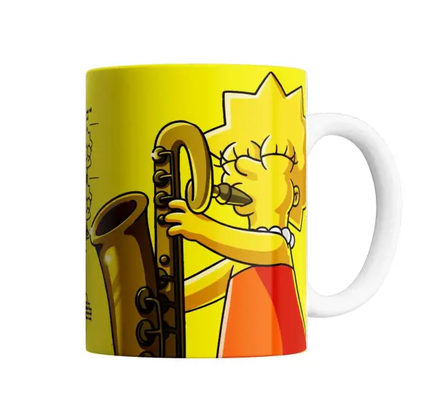 Taza de Cerámica Los Simpson Lisa Saxofón