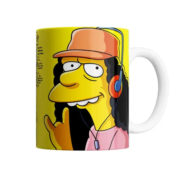 Taza de Cerámica Los Simpson Otto Rockero con Auriculares